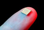 silicon micro chip on human finger's tip