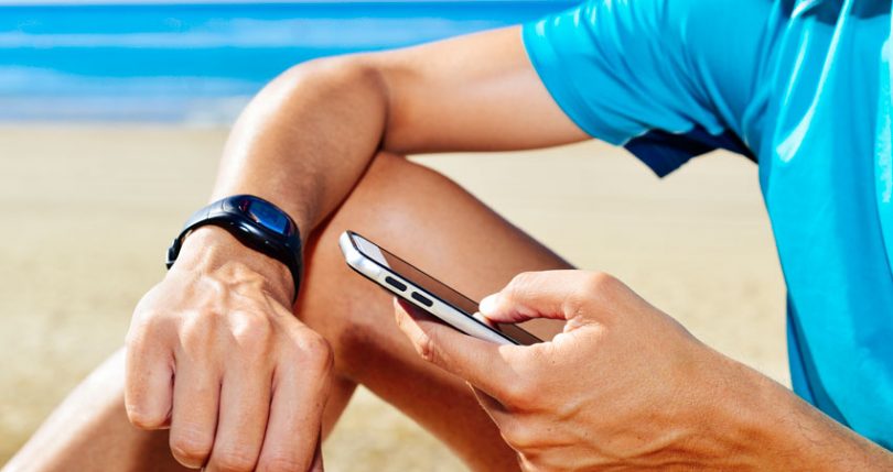 mobile location beach smartwatch