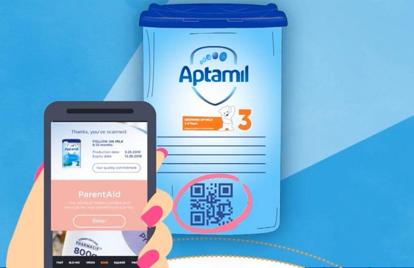 danone aptamil blockchain barcode