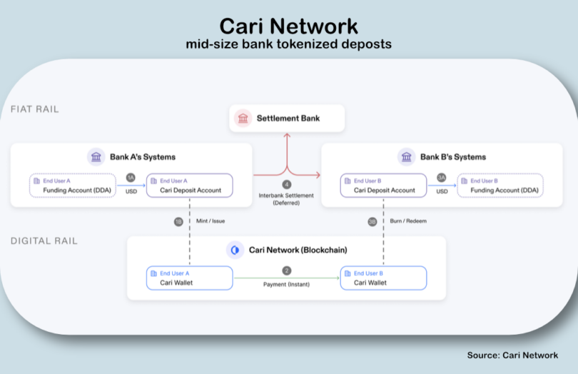 cari network tokenized deposits